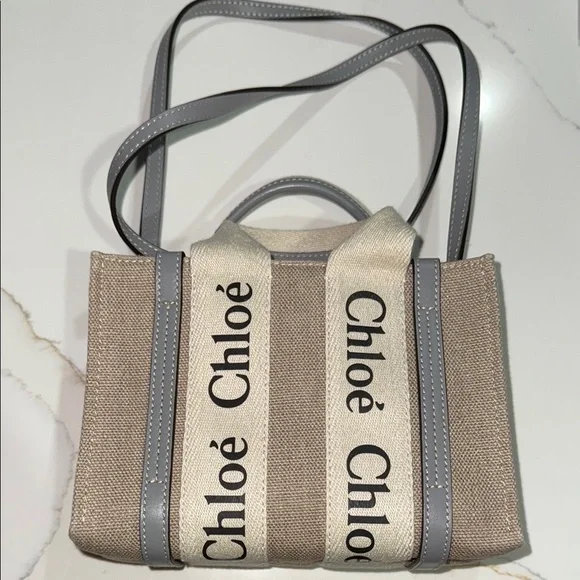 Chloe Canvas Mini Tote / Crossbody